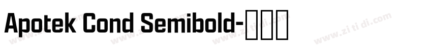 Apotek Cond Semibold字体转换